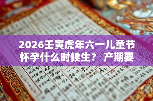 2026壬寅虎年六一儿童节怀孕什么时候生？ 产期要怎么推算？