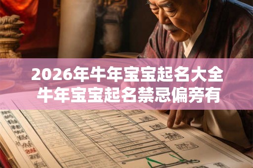 2026年牛年宝宝起名大全 牛年宝宝起名禁忌偏旁有哪些
