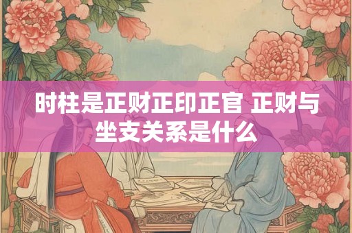 时柱是正财正印正官 正财与坐支关系是什么 时柱是正财正印正官 正财与坐支关系是什么
