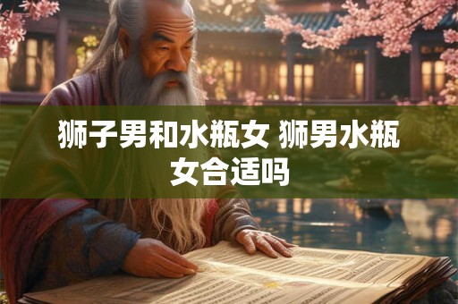 狮子男和水瓶女 狮男水瓶女合适吗