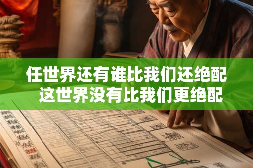 任世界还有谁比我们还绝配  这世界没有比我们更绝配