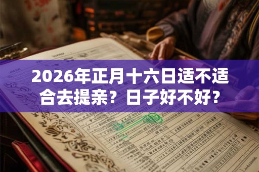 2026年正月十六日适不适合去提亲？日子好不好？