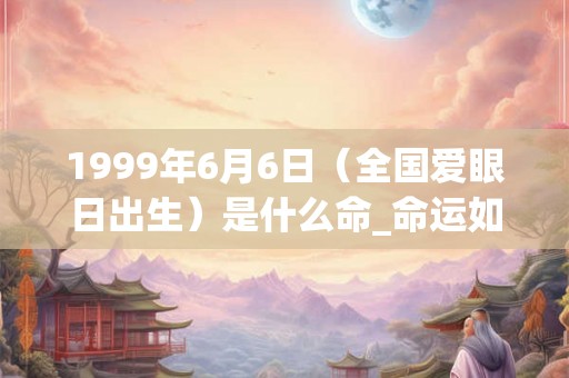 1999年6月6日（全国爱眼日出生）是什么命_命运如何