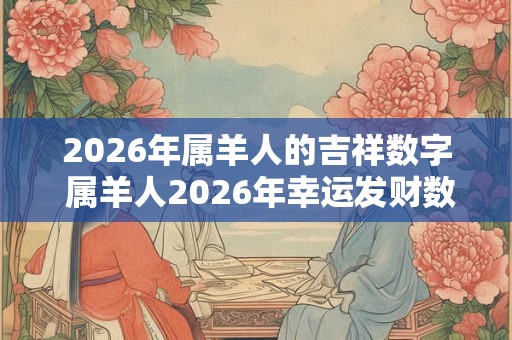 2026年属羊人的吉祥数字 属羊人2026年幸运发财数字是什么