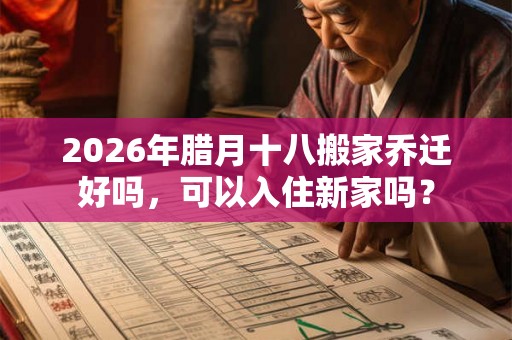 2026年腊月十八搬家乔迁好吗,可以入住新家吗? 2026年腊月十八搬家乔迁好吗,可以入住新家吗?