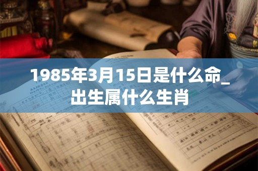 1985年3月15日是什么命_出生属什么生肖
