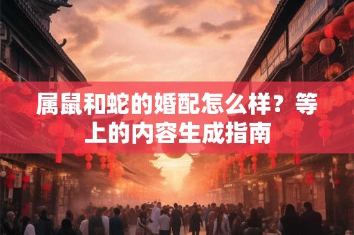 属鼠和蛇的婚配怎么样？等上的内容生成指南