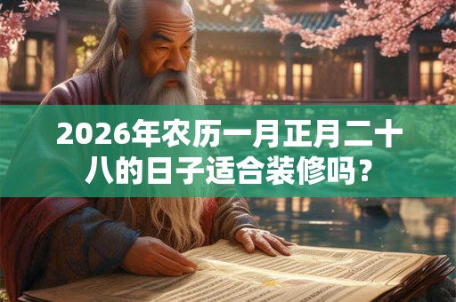2026年农历一月正月二十八的日子适合装修吗？