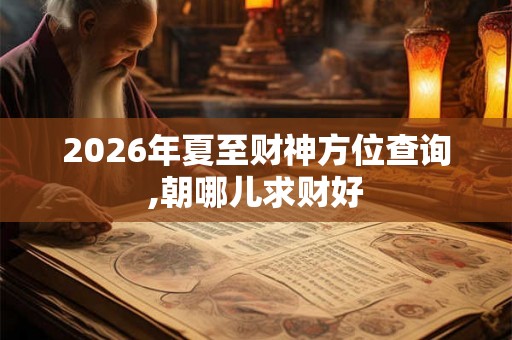 2026年夏至财神方位查询,朝哪儿求财好