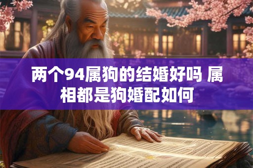 两个94属狗的结婚好吗 属相都是狗婚配如何 两个94属狗的结婚好吗 属相都是狗婚配如何