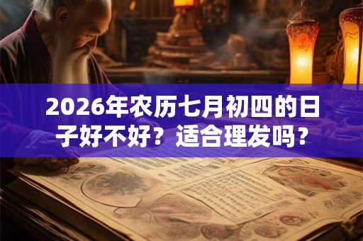 2026年农历七月初四的日子好不好？适合理发吗？