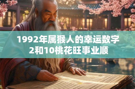 1992年属猴人的幸运数字 2和10桃花旺事业顺