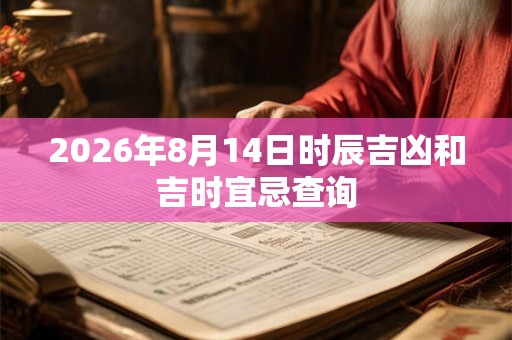 2026年8月14日时辰吉凶和吉时宜忌查询