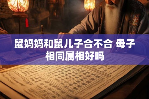 鼠妈妈和鼠儿子合不合 母子相同属相好吗