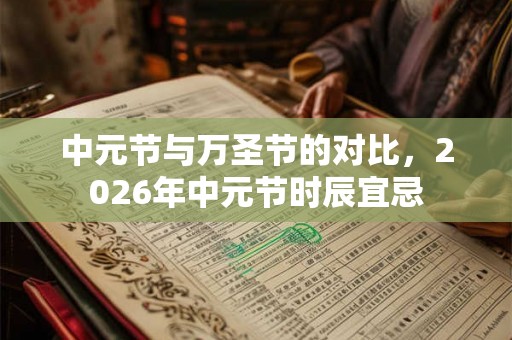 中元节与万圣节的对比，2026年中元节时辰宜忌