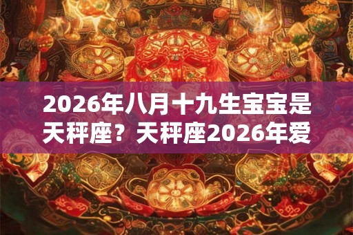 2026年八月十九生宝宝是天秤座？天秤座2026年爱情运好吗？