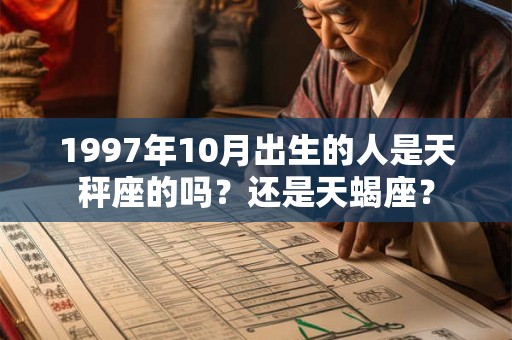 1997年10月出生的人是天秤座的吗？还是天蝎座？