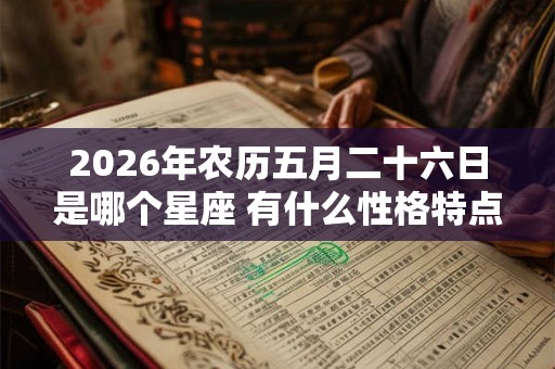 2026年农历五月二十六日是哪个星座 有什么性格特点
