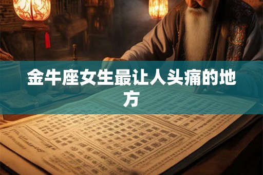 金牛座女生最让人头痛的地方 金牛座女生最让人头痛的地方