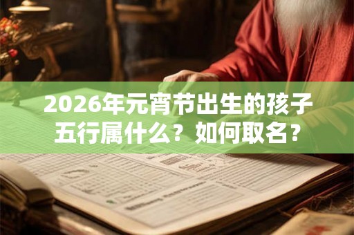 2026年元宵节出生的孩子五行属什么？如何取名？