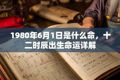 1980年6月1日是什么命，十二时辰出生命运详解
