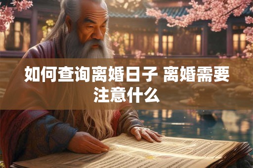 如何查询离婚日子 离婚需要注意什么 如何查询离婚日子 离婚需要注意什么
