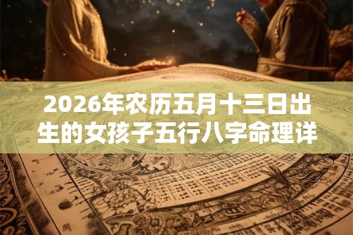 2026年农历五月十三日出生的女孩子五行八字命理详解