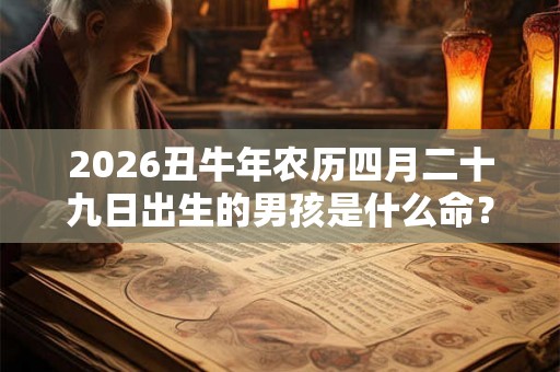 2026丑牛年农历四月二十九日出生的男孩是什么命? 2026丑牛年农历四月二十九日出生的男孩是什么命?
