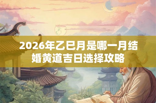 2026年乙巳月是哪一月结婚黄道吉日选择攻略 2026年乙巳月是哪一月结婚黄道吉日选择攻略
