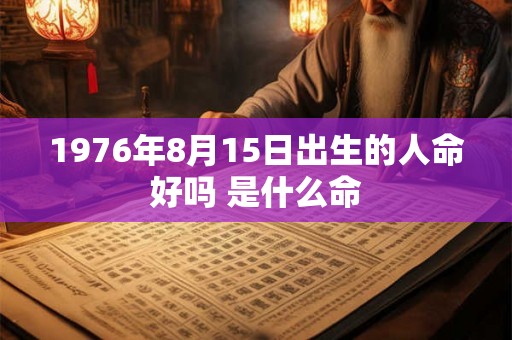 1976年8月15日出生的人命好吗 是什么命