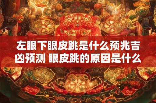左眼下眼皮跳是什么预兆吉凶预测 眼皮跳的原因是什么 左眼下眼皮跳是什么预兆吉凶预测 眼皮跳的原因是什么