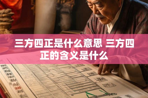 三方四正是什么意思 三方四正的含义是什么