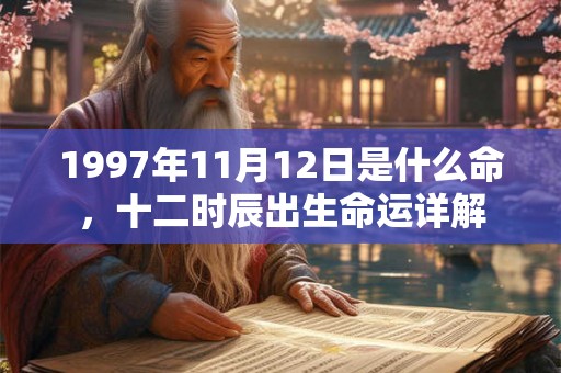 1997年11月12日是什么命，十二时辰出生命运详解