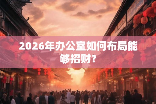 2026年办公室如何布局能够招财？