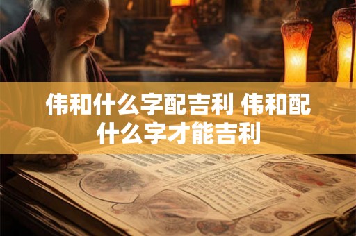 伟和什么字配吉利 伟和配什么字才能吉利
