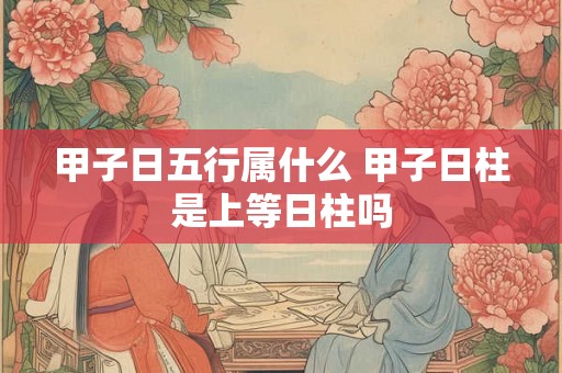 甲子日五行属什么 甲子日柱是上等日柱吗