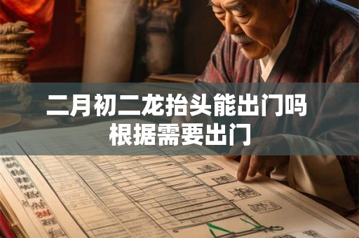 二月初二龙抬头能出门吗 根据需要出门 二月初二龙抬头能出门吗 根据需要出门