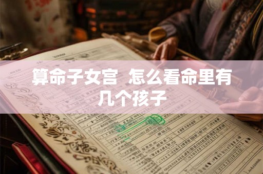 算命子女宫  怎么看命里有几个孩子
