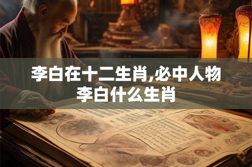 李白在十二生肖,必中人物李白什么生肖 李白在十二生肖,必中人物李白什么生肖