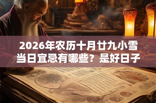 2026年农历十月廿九小雪当日宜忌有哪些？是好日子不
