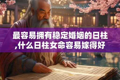 最容易拥有稳定婚姻的日柱,什么日柱女命容易嫁得好 最容易拥有稳定婚姻的日柱,什么日柱女命容易嫁得好