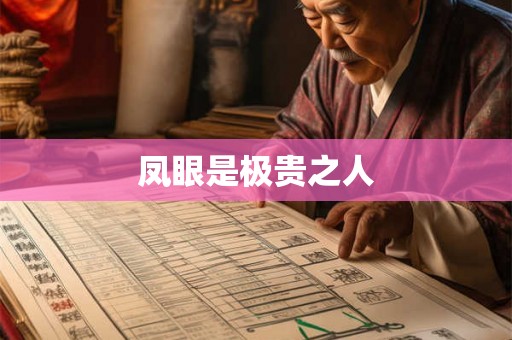 凤眼是极贵之人