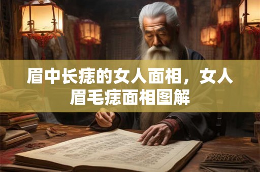 眉中长痣的女人面相，女人眉毛痣面相图解