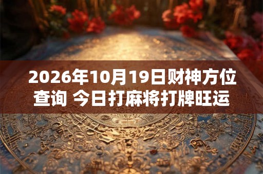 2026年10月19日财神方位查询 今日打麻将打牌旺运方位