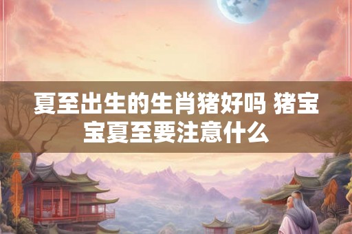 夏至出生的生肖猪好吗 猪宝宝夏至要注意什么