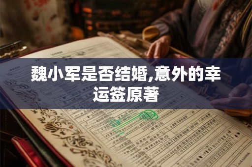 魏小军是否结婚,意外的幸运签原著 魏小军是否结婚,意外的幸运签原著