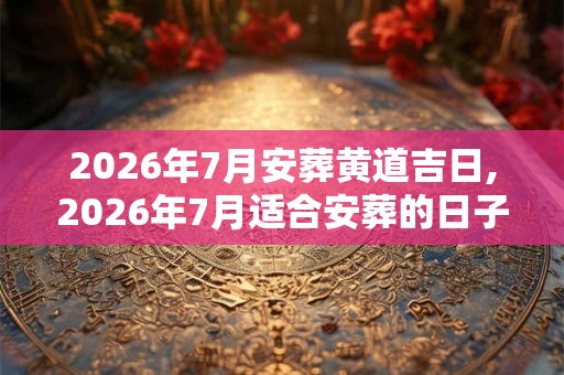 2026年7月安葬黄道吉日,2026年7月适合安葬的日子