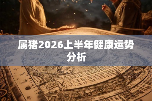 属猪2026上半年健康运势分析