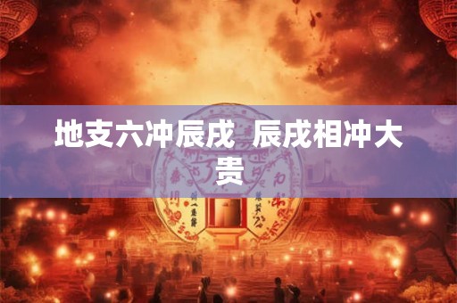 地支六冲辰戌  辰戌相冲大贵