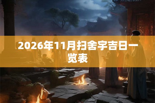2026年11月扫舍宇吉日一览表